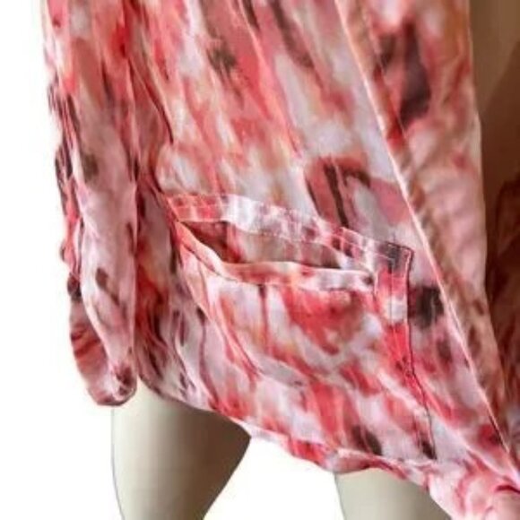 Closet Clearance Open front Vibrant Flowy Blouse/Cardigan - Picture 4 of 8